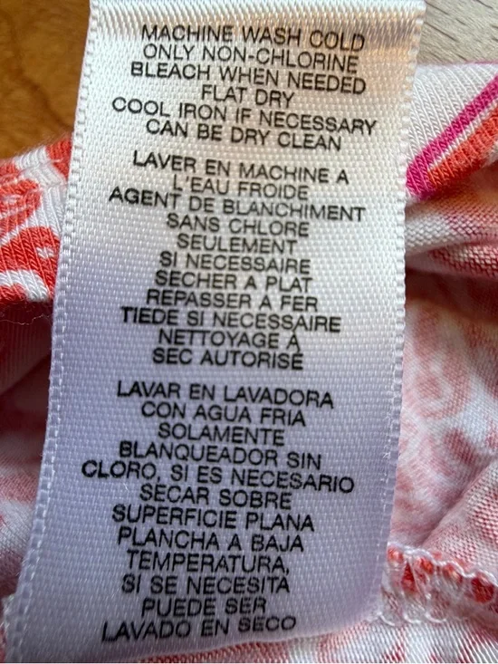 Michael Kors Women’s Orange  Paisley Pattern Sleeveless Too Blouse Size Medium - Picture 8 of 10